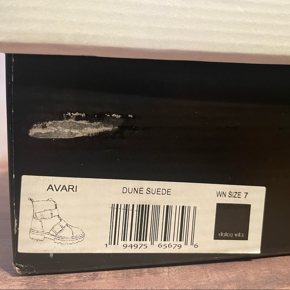 NEW in BOX Dolce Vita AVARI Dune Suede tan size 7 LEATHER combat Boots MSRP $160 - Picture 8 of 16